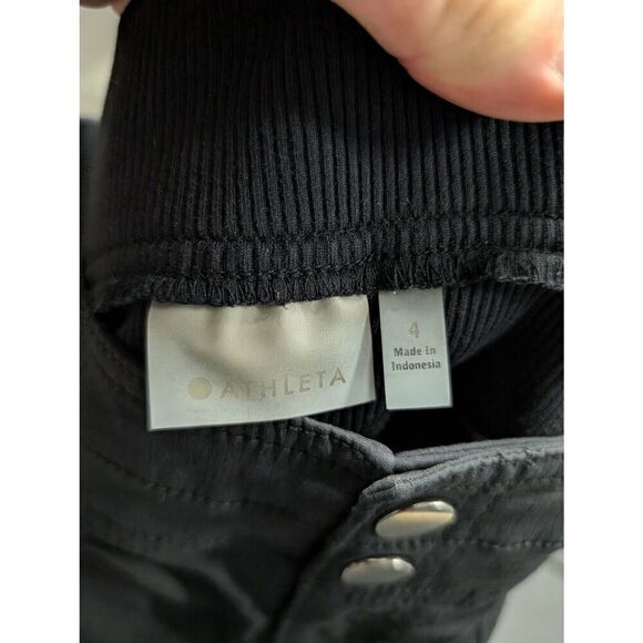 Athleta Cargo Workout Straight Pants Charcoal w Stretch Women's Size 4 - Picture 3 of 5